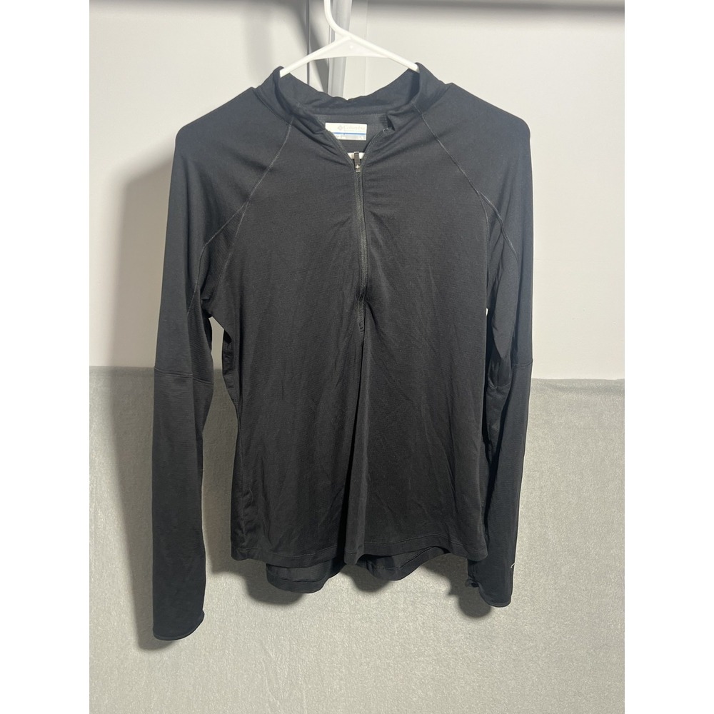 Columbia Women's Black Omni-Wick 1/4 Zip Long Sleeve Activewear Top Size L
